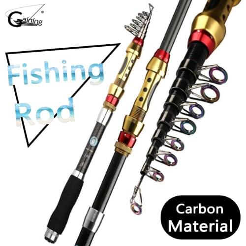 1.8m-3.6m Carbon Fiber Telescopic Fishing Rod Portable Spinning Rod Pole Travel Sea Boat Rock Fishing Rod