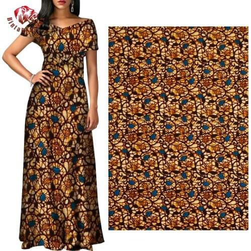 Ankara Fabric African Real Wax Print Fabric BintaRealWax High Quality 6 Yards 3Yards African Fabric for Party Dress FP6237