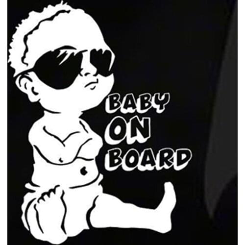 Baby On Board Car Stickers cartoon waterproof Vinyl Car Wrap Exterior Car Styling Lovely Funny Jdm For Window Bumper Cute Decal