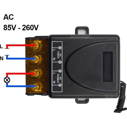 High-power Wireless Remote Control Switch AC 110V 220V 30A 100M 433Mhz Transmitter, Used for Factory Farm Garage Remote Control
