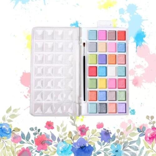 YHSMTG Professional Solid Watercolor Paint Painting Aquarelle for School Drawing Student Artist Art Supplies Macaron Color Set