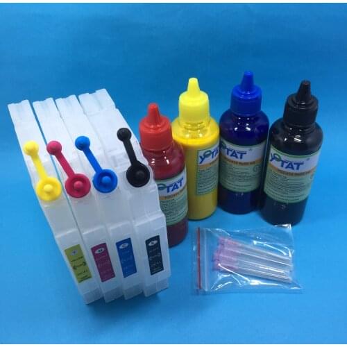 YOTAT 4*100ml Pigment Ink + Refillable ink cartridge GC41 GC41H GC-41 for Ricoh SG2100N SG3100 SG3100SNW SG3110DNW SG3110DN