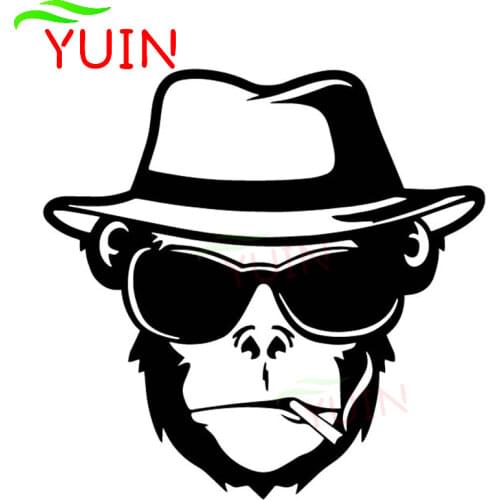 Monkey Head Pattern Art Classic Cars Paper Fashion Body Decoration Decal PVC Waterproof Sunscreen Car Sticker
