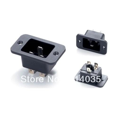 10pcs/lot Multifunctional AC power socket IEC320 C20 Industrial socket Plug Power Electrical Socket Power with 2 Fixed clip Plug