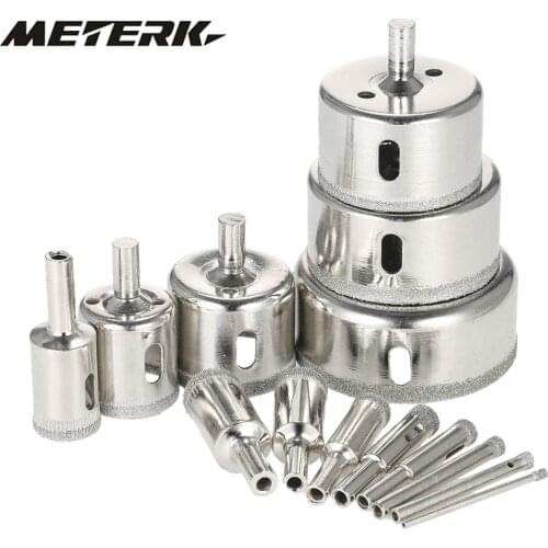 14PCS Hole Saw 3-70mm Diamond Coated Core Hole Saw Drill Bit Set Tools for Tiles Marble Glass Porcelain Drilling Power Tools