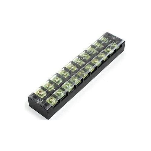 660V 45A 10 Position Screw Covered Barrier Strip Terminal Blocks