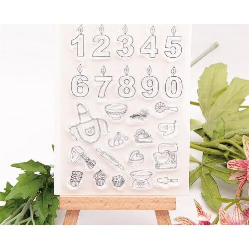 8x11cm Cake Candles Transparent Seal Clear Stamps Cutting Dies Roller Stamps DIY Scrapbook Album / Card Christmas