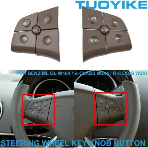 2PCS Car Multi-function Steering Wheel Button Phone Key Control High-end For Mercedes-BENZ W164 ML GL B-Class W245 R-Class W251
