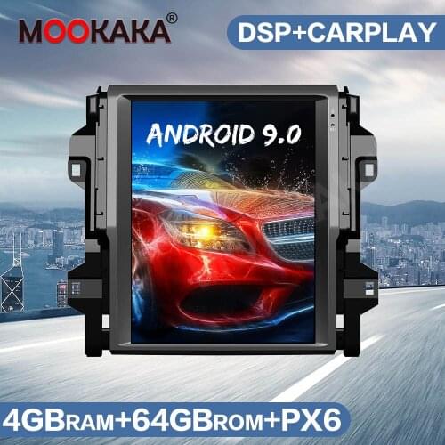 Tesla Style Android 9 Car GPS Navigation Multimedia Player For Toyota Fortuner 2016-2020 Auto Radio Stereo Head Unit Carplay px6