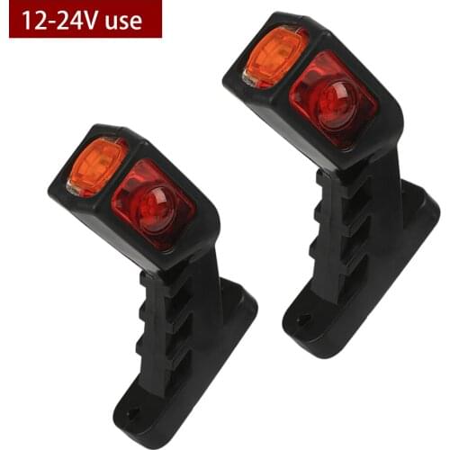 2PCS Trailer Side Marker Lights For Pickup Truck Van 12-24V 3 Colors 9LED Outline Indicator Turn Signals LED Tail Lights