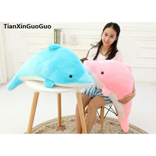 Large 120cm cartoon dolphin plush toy lovely dolphin soft doll throw pillow birthday gift w2330