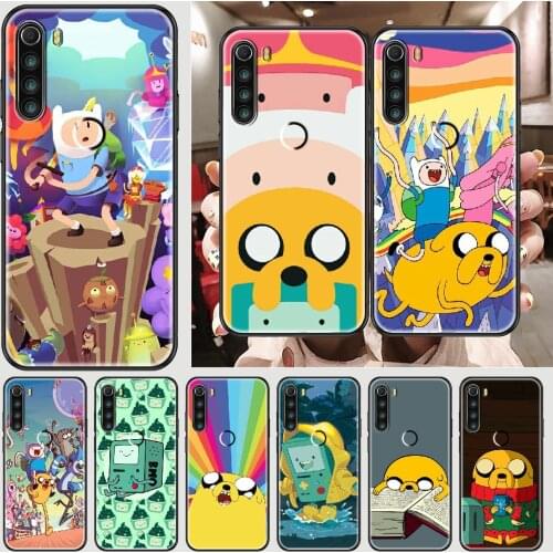 Cartoon Adventure Time Phone case For Xiaomi Redmi Note 7 7A 8 8T 9 9A 9S K30 Pro Ultra black fashion shell pretty funda art