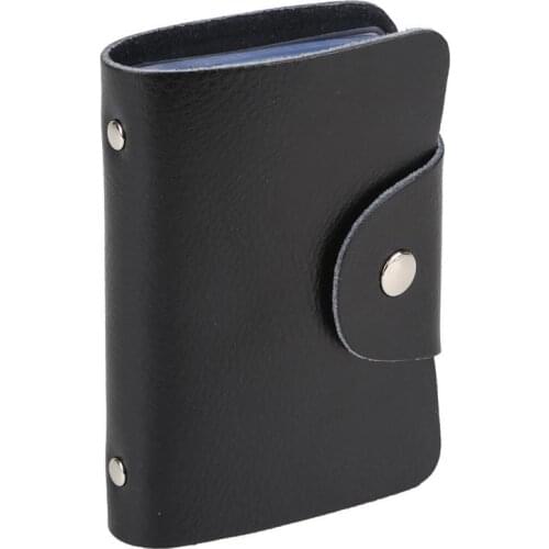 Fashion PU Leather Function 12/24 Bits Card Case Business Card Card Women Credit ID Bag Men Card Passport Holder Wallet Pas Y7Q3