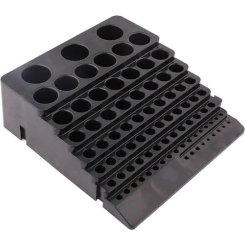 Black Drill Bit Storage Box Milling Cutter Drill Finishing Holder Organizer Case for Home DIY Woodworking Use Kit
