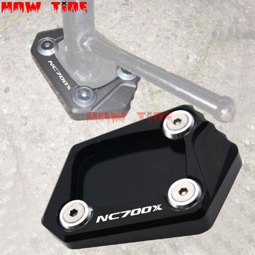 CNC Billet Aluminum Kickstand Foot Plate Side Stand Extension Pad Enlarge Extension For Honda NC700 X NC700X NC700 X 2012-2013