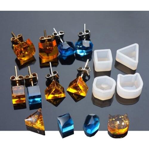 DIY Silicone Earring Ear Stud Mold Making Jewelry Resin Casting Mould Craft Tool B95F