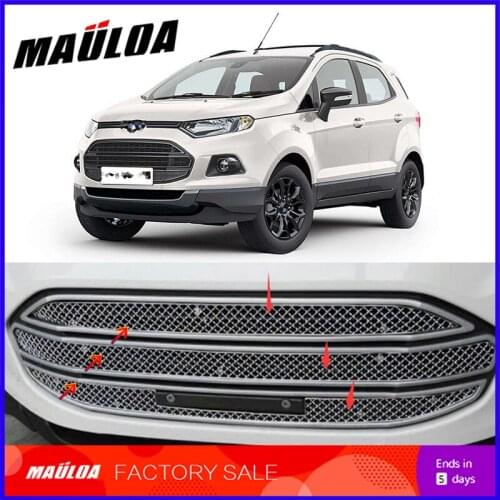 Hot sale 304 Stainless fit well modification car front grille racing grills grill cover trim for Ecosport 2013 2014 2015