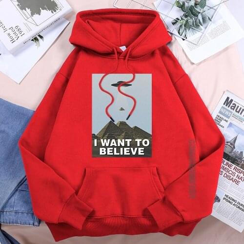 I Want To Believe Graphic Women Hoody Harajuku Vintage Hoodies Printed Hip Hop Oversized Hoodie 2021 Fashion Female Streetwear