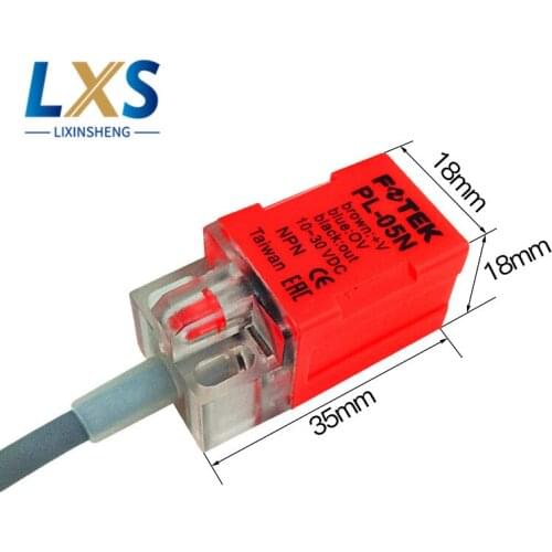 10PCS FOTEK Inductive Proximity Sensor Switch PL-05N/PL-05P DC 10-30V 200mA NPN NO 5mm ABS Plastic Detection Switch