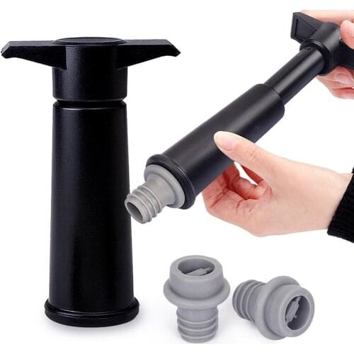 Reusable Wine Bottle Stopper Sealing Vacuum Air Pump Sealer Plugger Silicone Cap Kitchen Bar Accessories