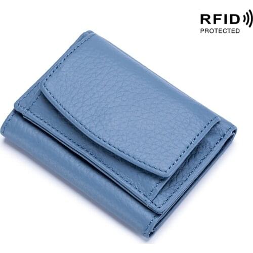 Fashion women wallets genuine leather small purse wallet female card holder coin purse