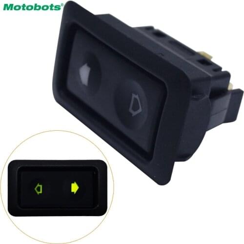 MOTOBOTS 2Pcs Universal 6Pins Auto Power Window Switch 12V/24V 10A-30A With illumination Indicator Single Button #AM1005