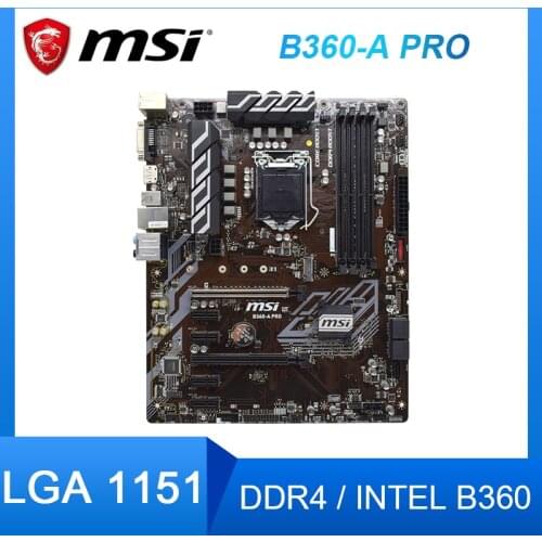 MSI B360-A PRO Original PC Motherbaord LGA 1151 Intel B360 MSI B360 1151 DDR4 64GB Core i7/i5/i3 M.2 Used Desktop Mainboard