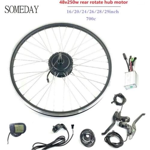 SOMEDAY Electric Bicycle conversion kit 48V250W with LCD5 display E-BIKE Rear Rotate Brushless Gear Hub Motor