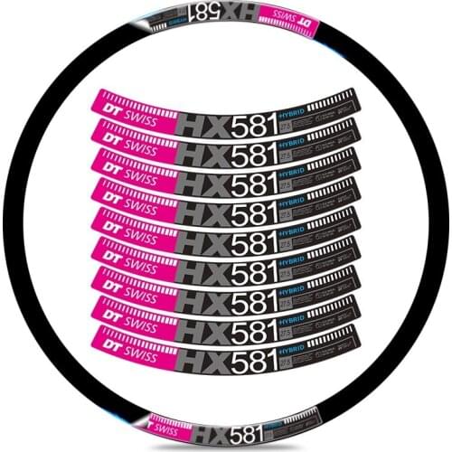 DT HX581 581 Wheel Sticker Set for Mountain Bike Bicycle Rim Cycling Decals