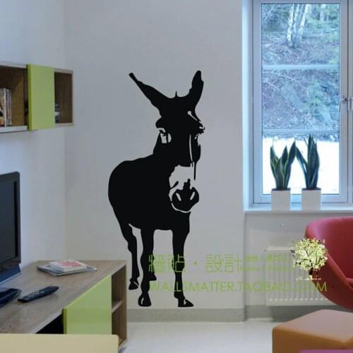 Donkey Wall Sticker Decal Posters Vinyl Wall Art Decals Decoration Decal Decor Mural Donkey Car Sticker