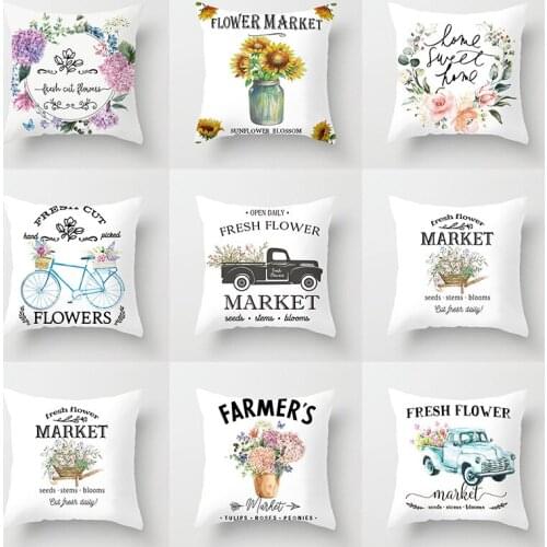 Scandinavian style, retro, fresh, bicycle, pillowcase, home decoration, sofa, auto office, back cushion cover