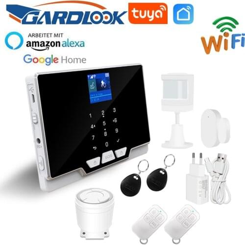 Tuya Smart Home Security Alarm GSM Wifi Alarm System App Control Burglar 433MHz Wireless Intelligent Anti-theft Alexa GoogleHome