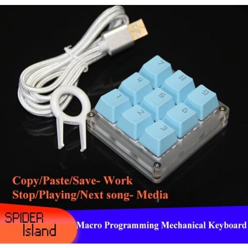 9 Key Programmable RGB Support Macro Function Type C MX Switches Mechanical Keyboard Numpad For Gaming Photoshop WIN 7 8