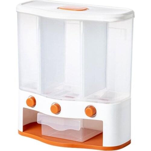 Transparent Sealed Storage Box Grains Wall-Mounted Food Storage Tank Moisture-Proof Rice Barrels Bean Dispenser