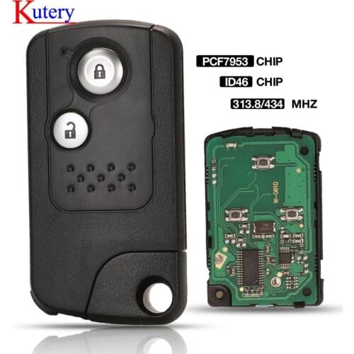Kutery 5pcs Remote Key Fob 313.8/433MHZ ID46 Chip For Honda CRV Accord Civic Odyssey Intelligent Smart Keyless Entry Control