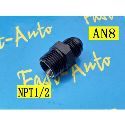 Male npt1/2 1/2npt npt 1/2 to 8an an8 an 8 male adaptor adapter hose Fitting