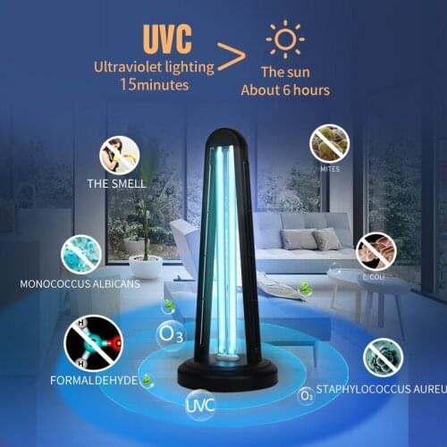 Ultraviolet Disinfection Lamp Mites Removing Germicidal UVC Ozone Sterilization Remove Formaldehyde Household Disinfection Lamp