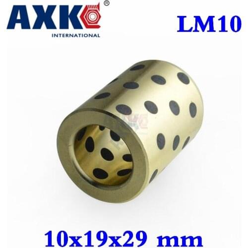 Thrust Bearing 10pcs 10x19x29 Mm Linear Graphite Copper Set Bearing Bushing Oil Self-lubricating Jdb Free Shipping Lm10uu Lm10