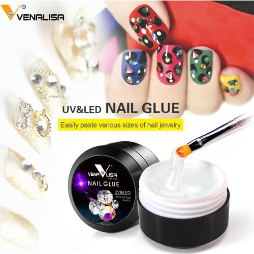 Venalisa Factory Sticky Gel Tranparent Clear Color Supplier Diamond Builder Nail Gel Diamond Decoration Glue Stick Gel Firm Gel