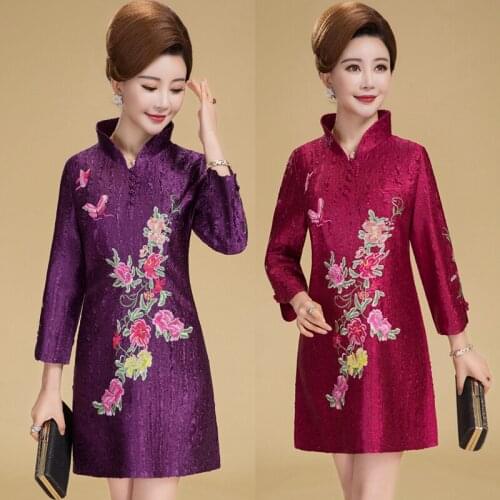 Spring Chinese traditional outfit Women Tang Suit Style National Trend Embroidery vintage stand collar outerwear cheongsam Top