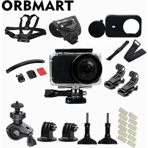 ORBMART 45m Waterproof Case Silicone Cover Camera Mount Selfie Stick For Xiaomi Mijia Mini Action Cam