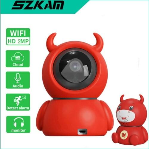 Szkam 1080P 360°PTZ WIFI Ip Camera Baby Monitor Webcam Onvif Infrared Night Vision Smart Home Video Surveillance Wireless Camera