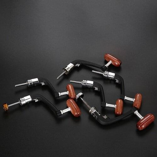 YUYU Full Metal Spinning Fishing Reel Handle For 1000 2000 3000 4000 5000 6000 7000 Foldable Wooden Spinning Reel Handle