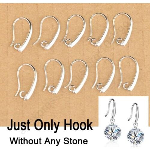 100PCS Wholesale Lot 925 Sterling Silver Jewelry Findings 925 Sterling Silver Earring Pinch Hooks Earwire For Crystal Pearl
