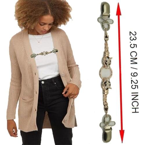 Retro Cardigan Clip Sweater Clip Women Filigree Cinch Back of Dresses Shawl Clip