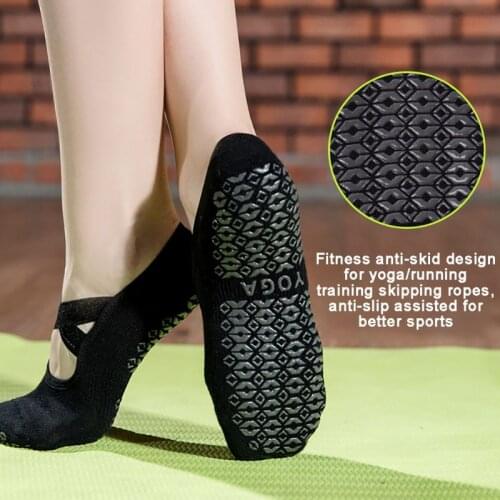 Women High Quality Bandage Yoga Socks Anti-Slip Quick-Dry Damping Pilates Ballet Socks For Women Cotton Socks EU 35-40