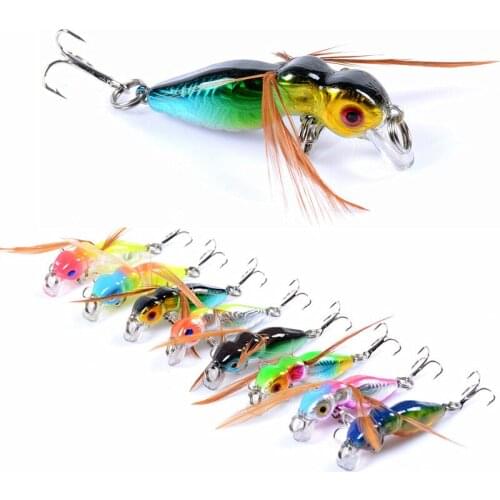 East Rain 3pcs Insect Topwater Popper Minnow Suspending Hard Baits Bass Perch Catfish Trout Fishing Lures Free shipping