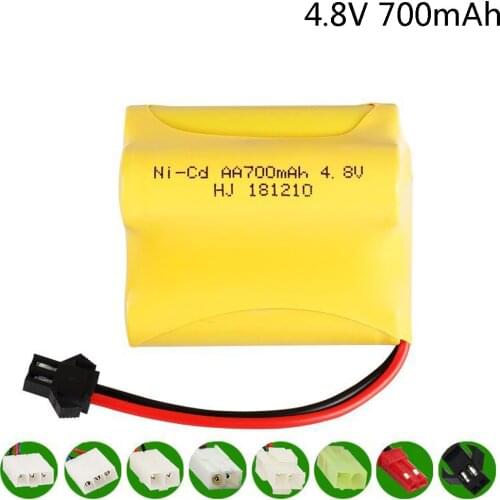 4.8V 700mah NI-Cd Battery L model For Rc toys Cars Boats Guns Tanks Robots toys parts 4.8 v Battery 4* AA Battery Pack wholesale