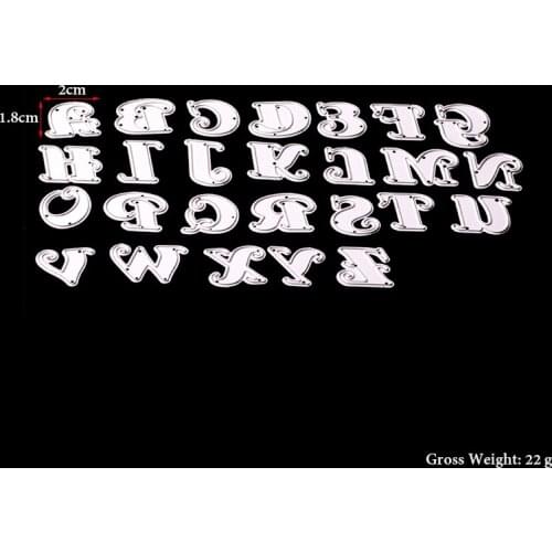 ABOOM Fresh Alphabet Die Cuts Metal Die Cutting Dies For Scrapbooking Embossing Folder Cutting Dies Machine DIY Card Template