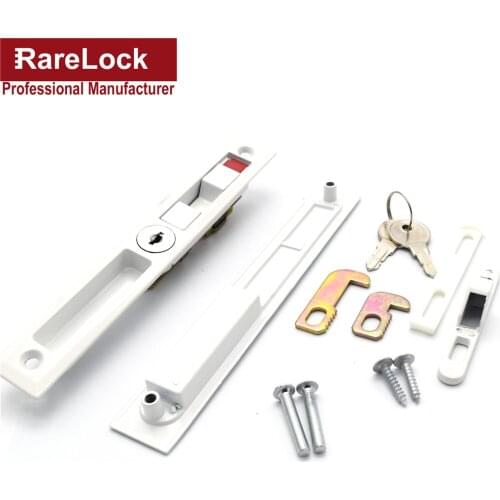 White Sliding Door Lock Green Red Indicator Label with Brass keys for Bathroom Women Bag Shop Door Rarelock MMS227 D